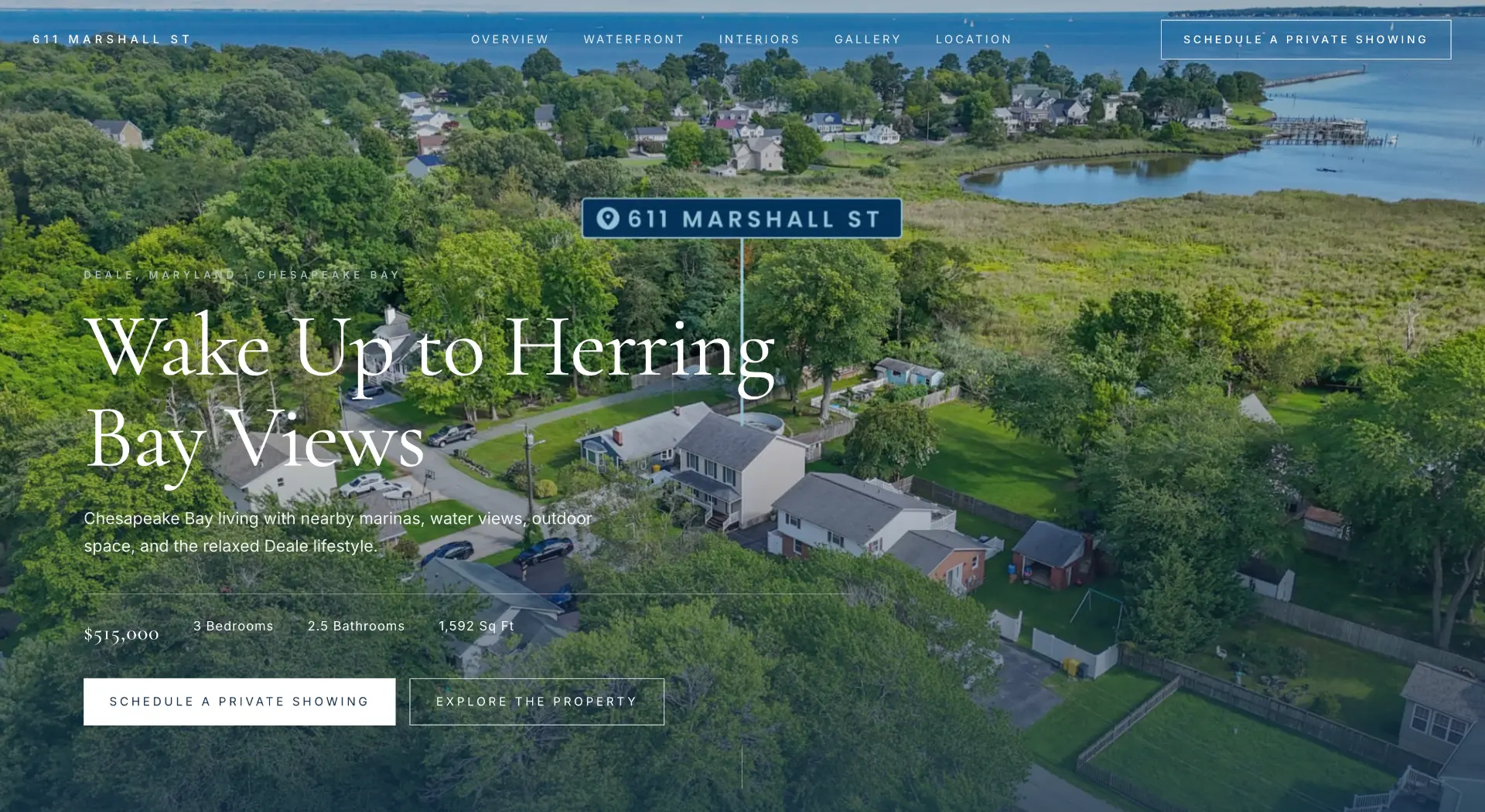 Next Tier Agent property website for 611 Marshall Street