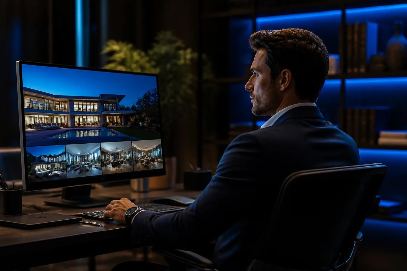 Realtor sitting at a desk after receiving professional listing photos